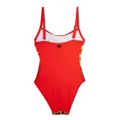 Maillot de bain 1 pièce rouge tropical Femme LAGUNE