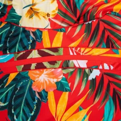 Maillot de bain 1 pièce rouge tropical Femme LAGUNE