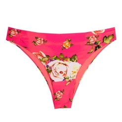 Maillot de bain 2 pièces fleuri rose haut à volants Femme HAUTE PRESSION