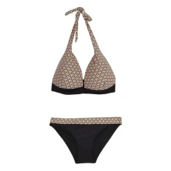 Maillot de bain 2 pièces noir et beige Femme HAUTE PRESSION