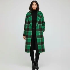 Manteau a carreaux green jacket onladeline life check 15321906 Femme ONLY