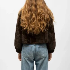 Manteau fourrure coffee h25best f Femme GOLD AND SILVER