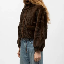 Manteau fourrure coffee h25best f Femme GOLD AND SILVER