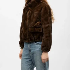 Manteau fourrure coffee h25bina f Femme GOLD AND SILVER