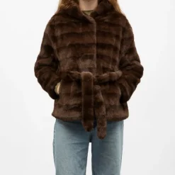 Manteau fourrure white h25bonbo Femme GOLD AND SILVER