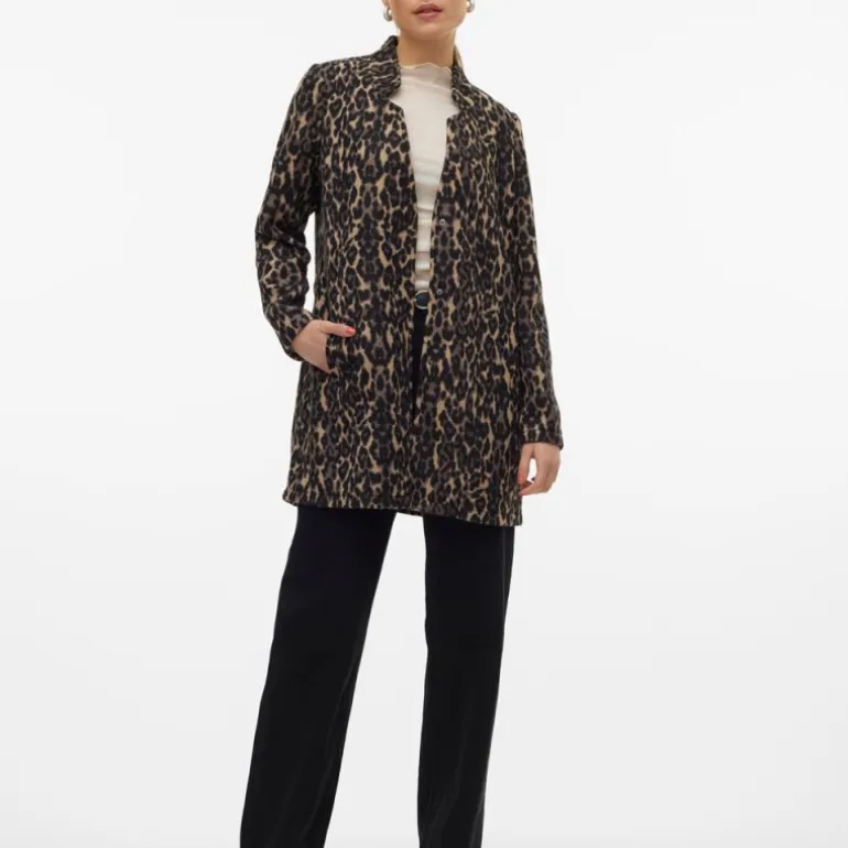 Manteau Katrine à motif léopard col V Femme VERO MODA