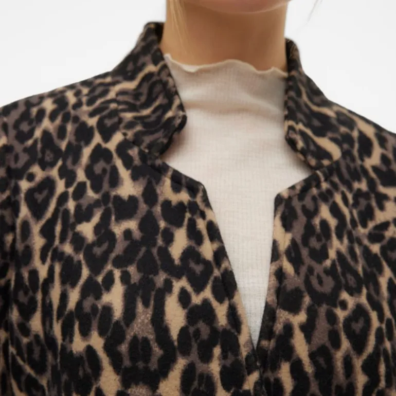 Manteau Katrine à motif léopard col V Femme VERO MODA