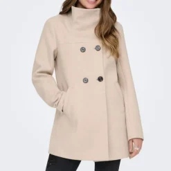 Manteau mi long blake col à revers Femme ONLY