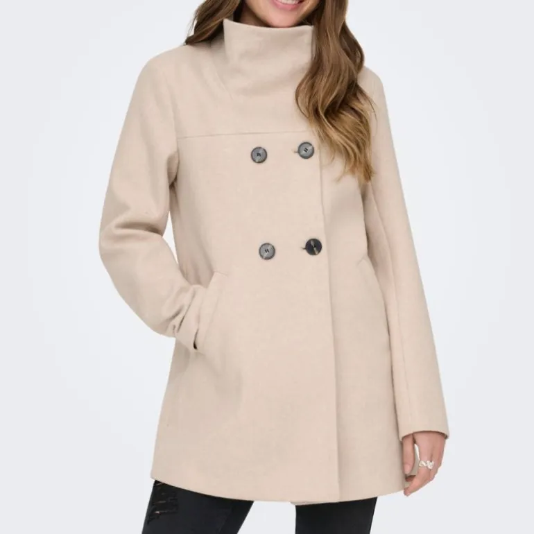 Manteau mi long blake col à revers Femme ONLY