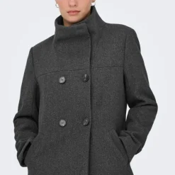 Manteau mi long blake col à revers Femme ONLY