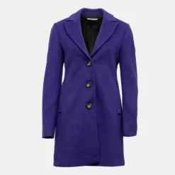 Manteau viola avec boutons écailles Femme PLEASE