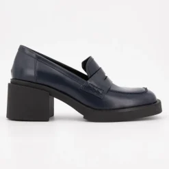 Mocassin à talons cuir abrasoft oceano Femme ELVIO ZANON