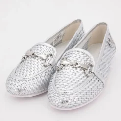 Mocassin cuir tissé cherry avec boucle Femme US POLO