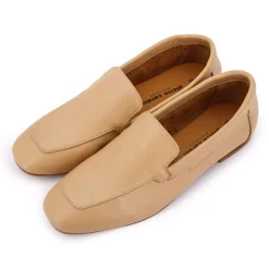 Mocassins beige en cuir lisse souple Femme PIERRE CARDIN