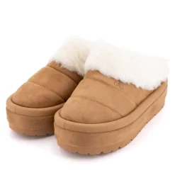 Mule à enfiler Pola doublure fausse fourrure Femme BURTON OF LONDON