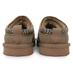 Mule fourrure bande liseré ethnique Femme KELARA