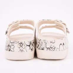 Mule nuon beige avec motifs noir 36/41 Femme LAURA VITA