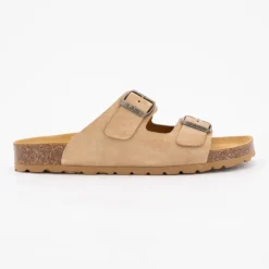 Mules à boucles beige cuir Femme I AM