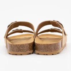 Mules à boucles beige cuir Femme I AM