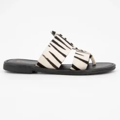 Mules Arela cuir imprimé zébré Femme DEELUXE 74