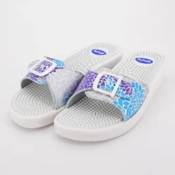 Mules blanche et violette new massage à boucle Femme SCHOLL