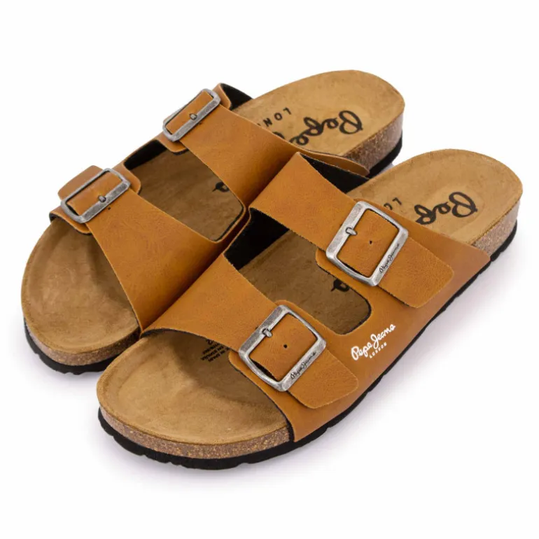 Mules boucle plate double bride uni Homme PEPE JEANS