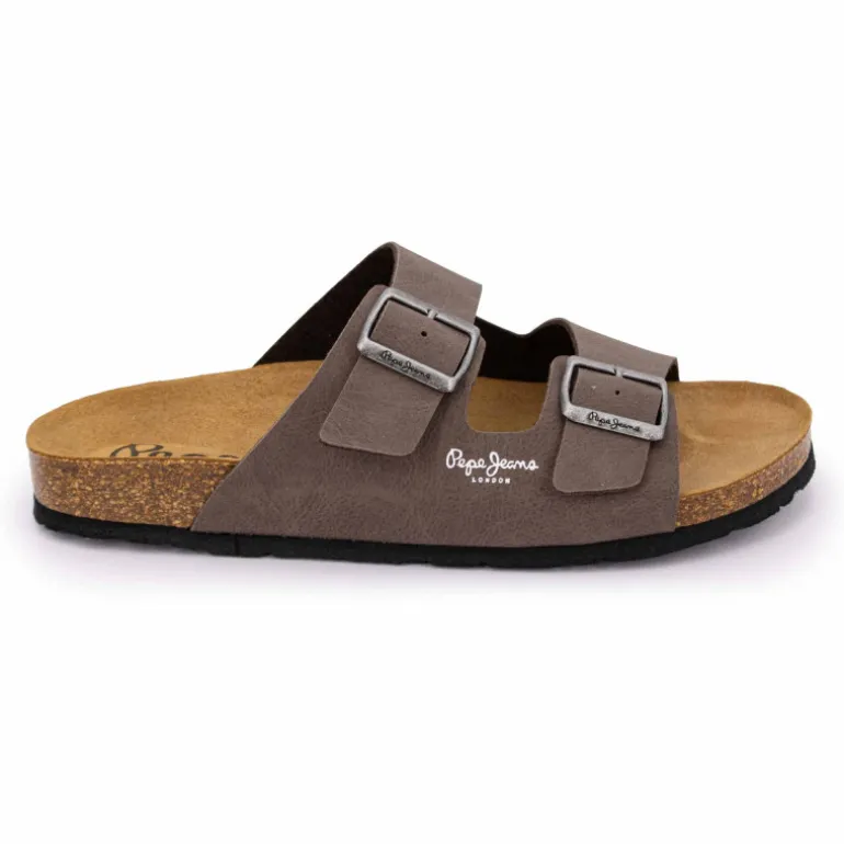 Mules boucle plate double bride uni Homme PEPE JEANS