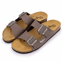 Mules boucle plate double bride uni Homme PEPE JEANS