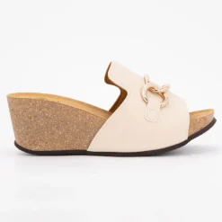 Mules compensées beige soleil avec bijoux Femme SCHOLL