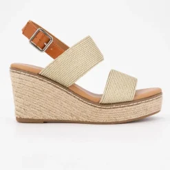 Mules compensées cordes spritz lanières Femme DEELUXE 74