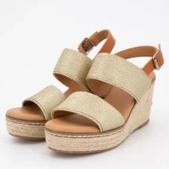 Mules compensées cordes spritz lanières Femme DEELUXE 74