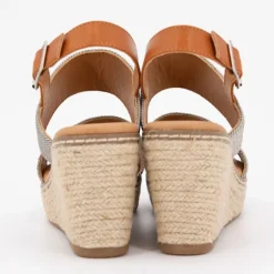 Mules compensées cordes spritz lanières Femme DEELUXE 74