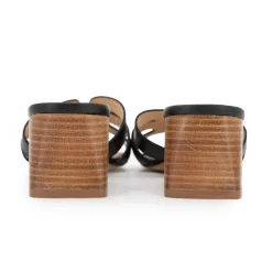 Mules cuir Livia à talons 5cm Femme LES TROPEZIENNES PAR M.BELARBI