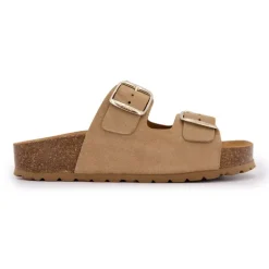 Mules double brides compensée en daim Femme I AM