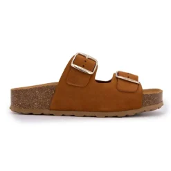 Mules double brides compensée en daim Femme I AM