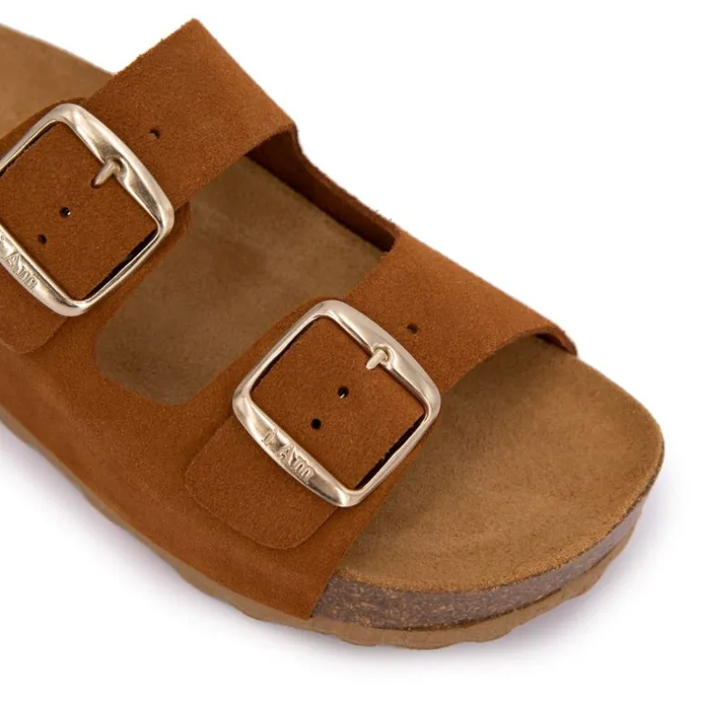 Mules double brides compensée en daim Femme I AM
