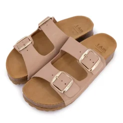 Mules double brides compensée en daim Femme I AM