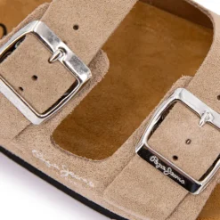 Mules doubles brides beige pop white Femme PEPE JEANS