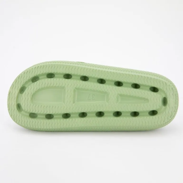 Mules en plastique double brides à boucles semelle épaisse Femme AMERICAN COLLEGE