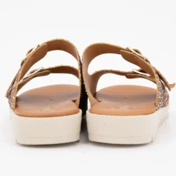 Mules glitter arc en ciel platino double boucle Enfant CARLA TORTOSA