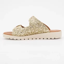 Mules glitter arc en ciel platino double boucle Enfant CARLA TORTOSA