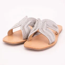 Mules habana argent avec strass Femme LES TROPEZIENNES PAR M.BELARBI