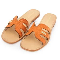 Mules Hadamia orange serpent Femme LES TROPEZIENNES PAR M.BELARBI