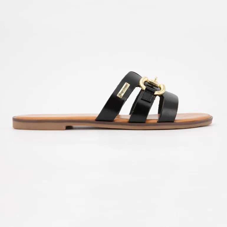 Mules hamia tan avec boucle dorée Femme LES TROPEZIENNES PAR M.BELARBI