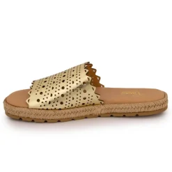 Mules laminado gold semelle corde Femme PINAZ