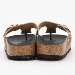 Mules léopard cuir entre doigt semelle foncée Femme I AM