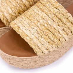 Mules plateforme rafia 10 63187 t36/41 Femme BIOSTOCK