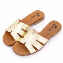 Mules plates à bride satinée Femme BIOSTOCK