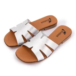 Mules plates à bride satinée Femme BIOSTOCK