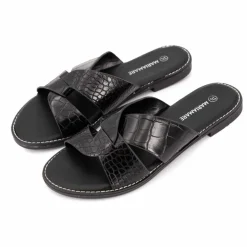 Mules plates à brides croisées Femme MARIAMARE